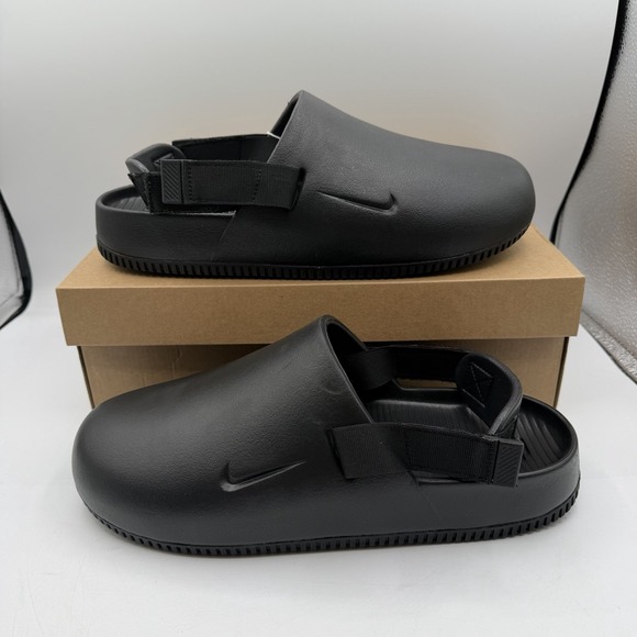 Nike Calm Mule NA Mens Size 12 Black Slip On Slides Clogs Shoes FD5130-001